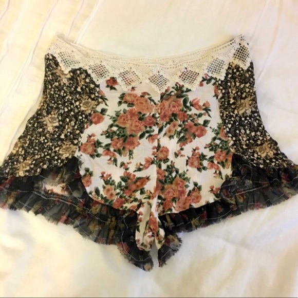 Free People Pants - Free People | Floral mixed print shorts